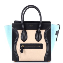 Tricolor Luggage Bag Leather Micro