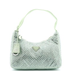 Re-Edition 2000 Hobo Crystal Embellished Satin Mini