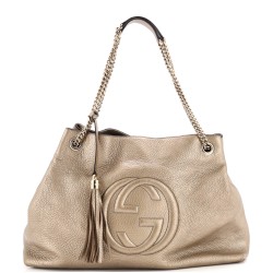 Soho Chain Strap Shoulder Bag Leather Large