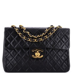 Vintage Classic Single Flap Bag Quilted Lambskin Maxi