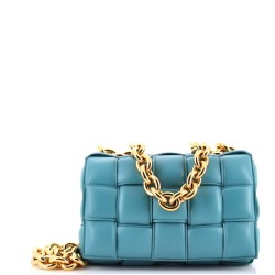 Cassette Chain Crossbody Bag Padded Maxi Intrecciato Leather