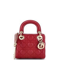 Lady Dior Chain Bag Cannage Quilt Lambskin Mini