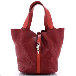 Bicolor Picotin Lock Bag Clemence with Swift TGM