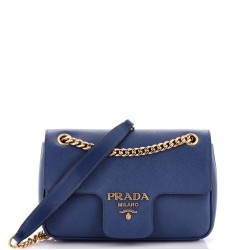 Pattina Flap Shoulder Bag Saffiano Leather Small
