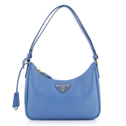 Adjustable Handle Zip Hobo Saffiano Leather Mini