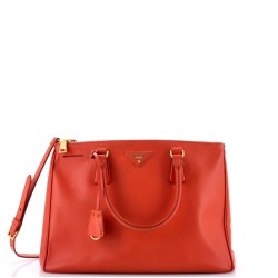 Double Zip Lux Tote Saffiano Leather Medium