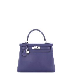 Kelly Handbag Verso Evercolor with Palladium Hardware 28