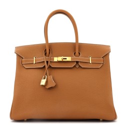 Birkin Handbag Gold Togo with Gold Hardware 35