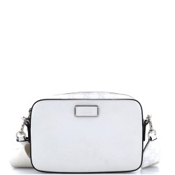 Crossbody Camera Bag Leather and GG Coated Canvas Small
