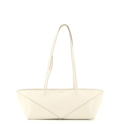Cropped Puzzle Fold Tote Leather Mini