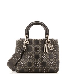Supple Lady Dior Bag Studded Cannage Embossed Calfskin Medium