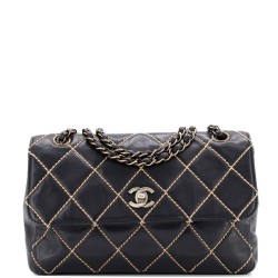 Surpique Flap Bag Quilted Leather Medium
