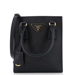 Convertible Open Tote Saffiano Leather Mini