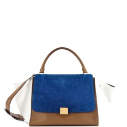 Tricolor Trapeze Bag Suede Medium