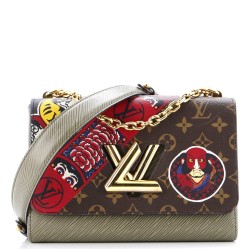 Twist Handbag Limited Edition Kabuki Stickers Monogram Canvas and Epi Leather MM