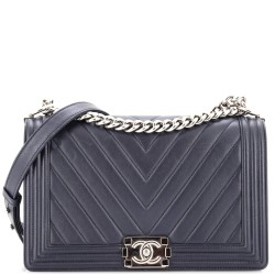 Boy Flap Bag Chevron Calfskin New Medium