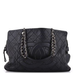 Timeless Classic Shopping Tote Quilted Caviar XL