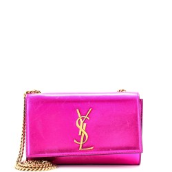 Classic Monogram Crossbody Bag Metallic Leather Medium