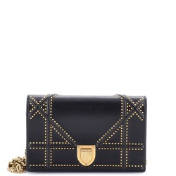 Diorama Wallet on Chain Studded Leather