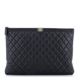 Boy O Case Clutch Quilted Caviar Large
