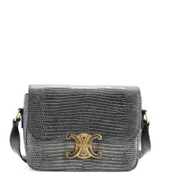 Triomphe Shoulder Bag Lizard Teen
