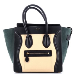 Tricolor Luggage Bag Leather Micro
