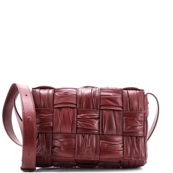 Cassette Crossbody Bag Maxi Intrecciato Plisse Leather