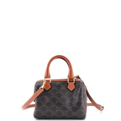 Boston Bag Triomphe Coated Canvas Small