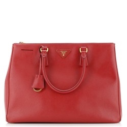 Double Zip Lux Tote Saffiano Leather Large