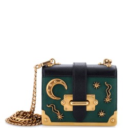 Cahier Crossbody Bag Embellished Leather Micro
