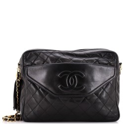 Vintage Front Pocket Camera Bag Quilted Lambskin Medium