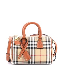Bowling Bag Vintage Check Coated Canvas Mini