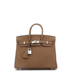 Birkin Handbag Alezan Togo with Palladium Hardware 25