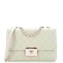 Beauty Lock Flap Bag Quilted Sheepskin Large