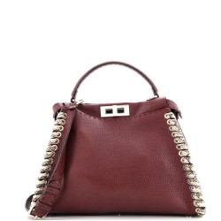 Selleria Peekaboo Bag Leather with Python Whipstitch Regular