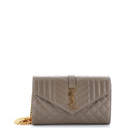 Classic Monogram Wallet on Chain Square Quilted Leather Medium