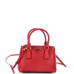 Galleria Double Zip Tote Saffiano Leather Mini