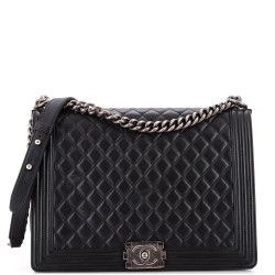 Boy Flap Bag Quilted Calfskin Large