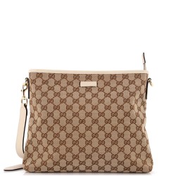 Flat Messenger Bag GG Canvas Medium