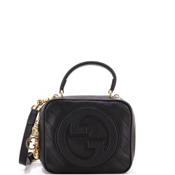 Blondie NM Top Handle Shoulder Bag Diagonal Quilted Leather