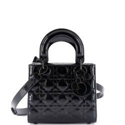 Lady Dior Bag Cannage Quilt Patent Small
