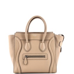 Luggage Bag Grainy Leather Micro