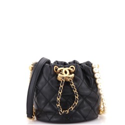 About Pearls Bucket Bag Quilted Calfskin Mini