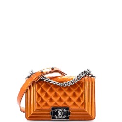 Boy Flap Bag Quilted Patent Small