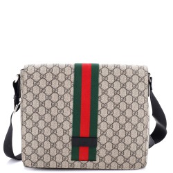 Web Flap Messenger Bag GG Coated Canvas Medium