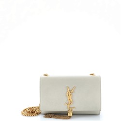 Classic Monogram Tassel Crossbody Bag Grainy Leather Small