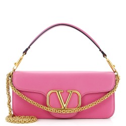 VLogo Loco Flap Shoulder Bag Leather Medium