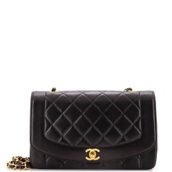 Vintage Diana Flap Bag Quilted Lambskin Medium