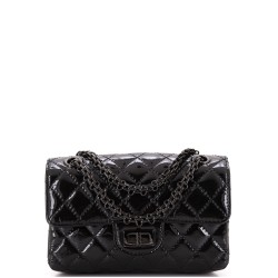So Black Reissue 2.55 Flap Bag Quilted Patent Mini