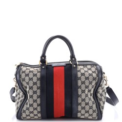 Vintage Web Boston Bag GG Canvas Medium